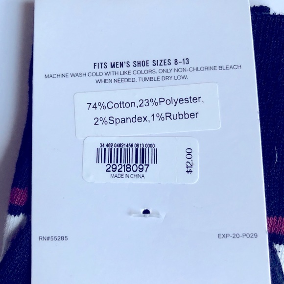 NEW EXPRESS Socks Triple Stripe Dress Socks Navy Men’s Size 8 - 13 - Picture 7 of 12